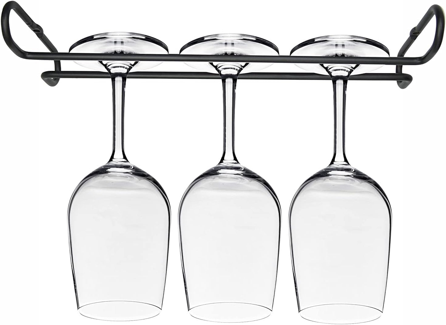10 Inch Wine Glass Rack Under Cabinet Shelf Stemware Storage Hanging Hanger Organizer Glasses
