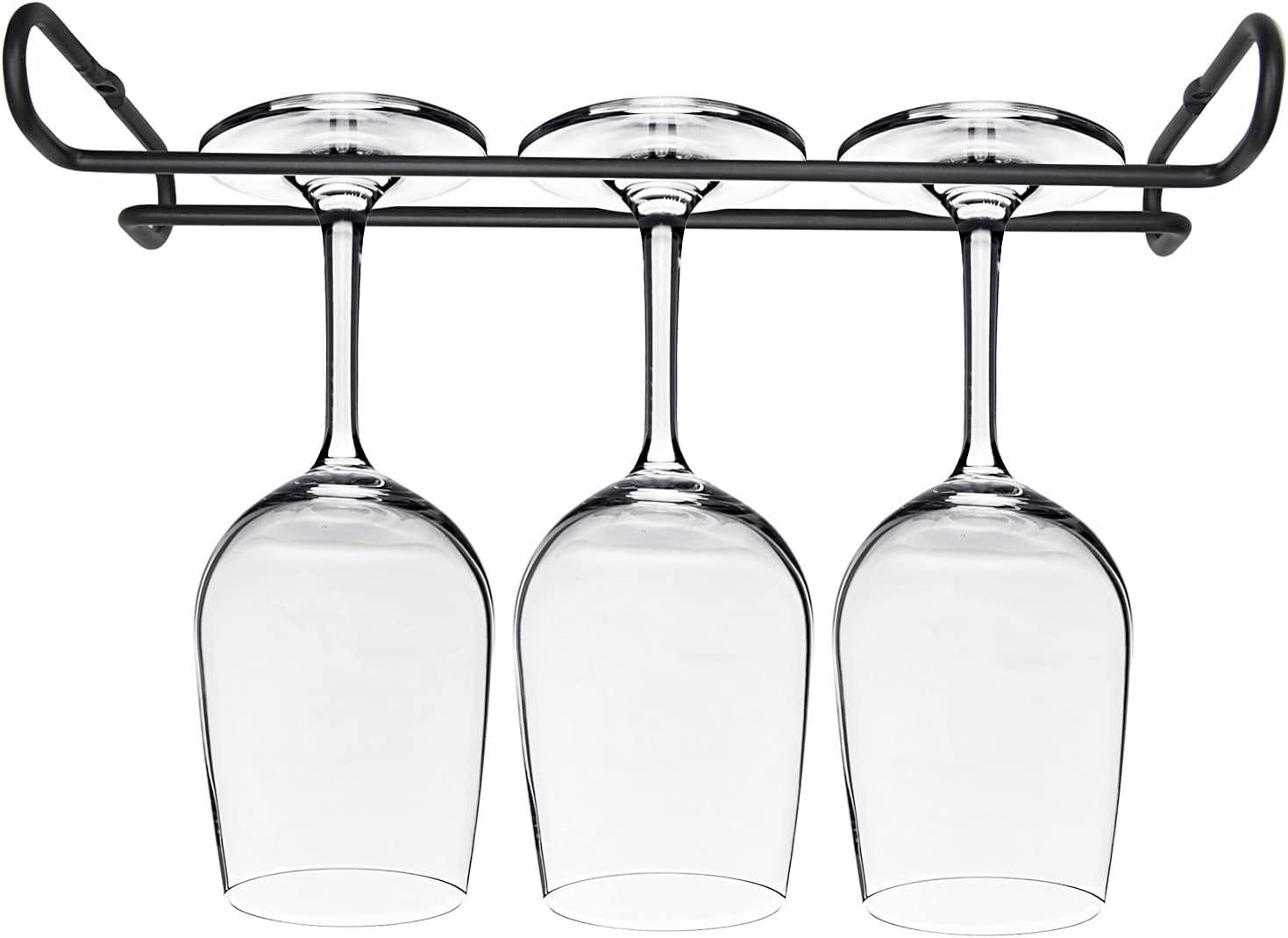 10 Inch Wine Glass Rack Under Cabinet Shelf Stemware Storage Hanging Hanger Organizer Glasses