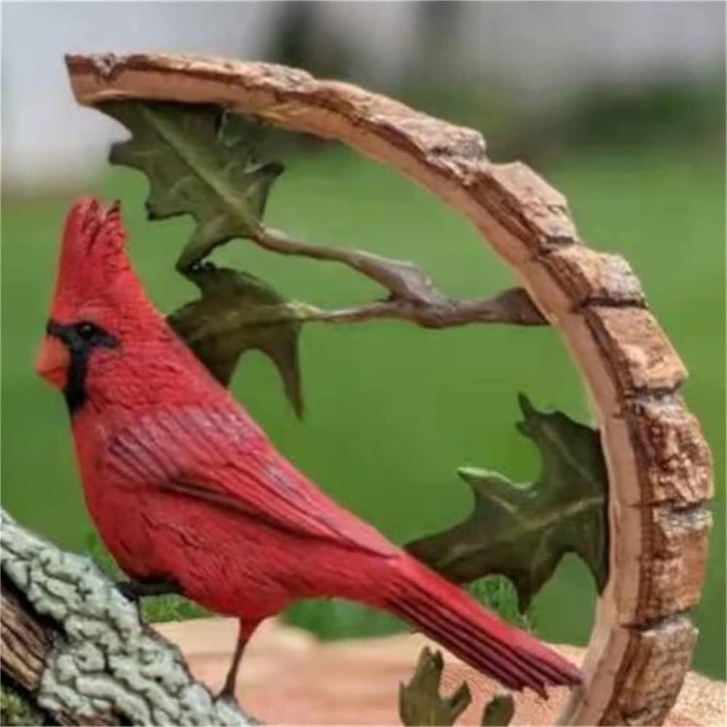 Cardinal Wood Carving - Handmade 'Cardinals Appear When Angels are Near', Unique Original Art