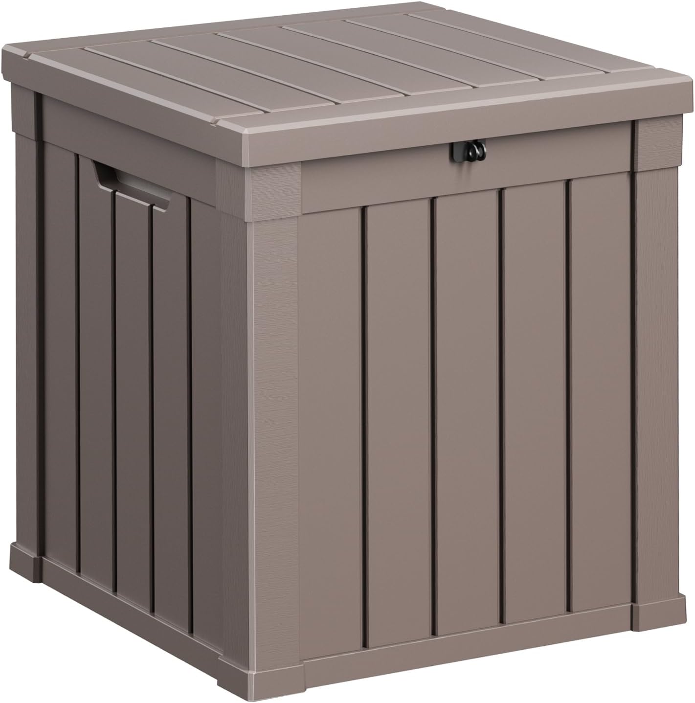 40 Gallon Resin Deck Box, Lockable Patio Outdoor Storage Box for Furniture, Garden Tools and Tools
