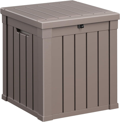 40 Gallon Resin Deck Box, Lockable Patio Outdoor Storage Box for Furniture, Garden Tools and Tools