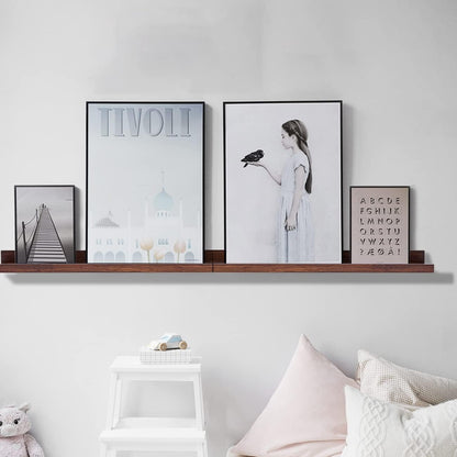 AZSKY Floating Picture Ledge 36 Inch Wall Mount Floating Shelves Long Wood Floating Book Shelves