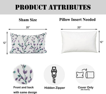YOUR SMILE Classical Embroidery Jacquard Purple Square Decorative Throw Pillow Case Cushion
