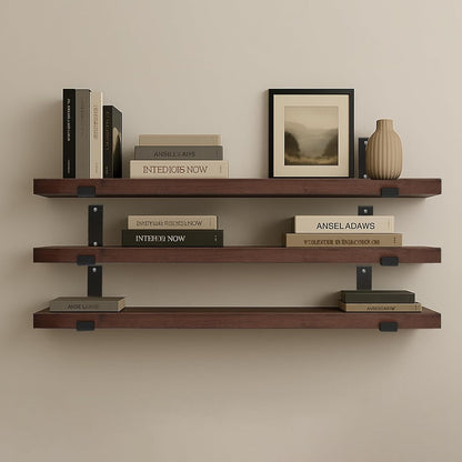 CONSDAN Floating Shelves for Wall Mounted Book Shelf Hanging Shelves Floating Bookshelf for