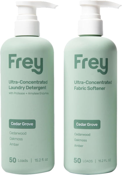 FREY Concentrated Liquid Laundry Detergent | Formulated for Sensitive Skin & HE Washers | Removes