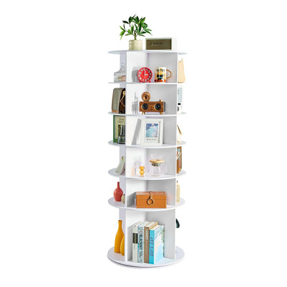 VEVOR 6 Tiers Rotating Shoe Rack Tower, 360° Spinning Shoe Rack, Revolving Storage Round Carousel