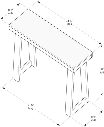 Plank+Beam Solid Wood Console Table, 36 Inch, Sofa Table, Narrow Entryway Table for Hallway, Behind