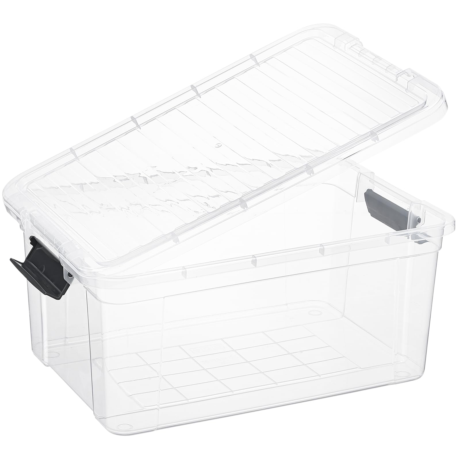 Superio Clear Storage Boxes with Lids, 20 Quart Plastic Container Bins for Organizing, Stackable