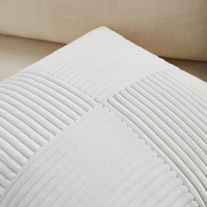 Fancy Homi 2 Packs Pure White Decorative Throw Pillow Covers 22x22 Inch for Living Room Couch Bed