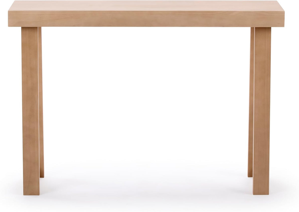 Plank+Beam Solid Wood Console Table, 46.25 Inch, Sofa Table, Narrow Entryway Table for Hallway