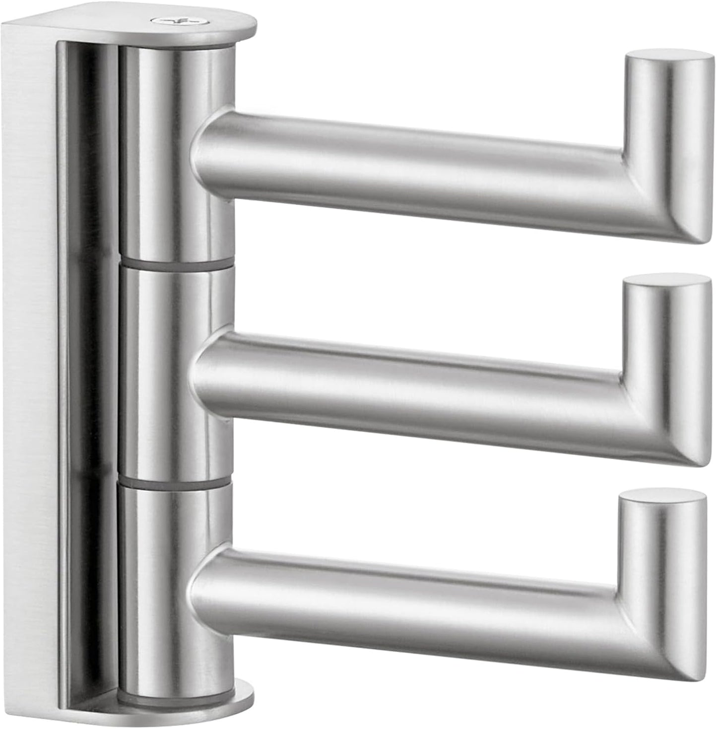 Angle Simple Swivel Towel Hook 3 Arms, SUS 304 Stainless Steel Foldable Robe Towel Hook for