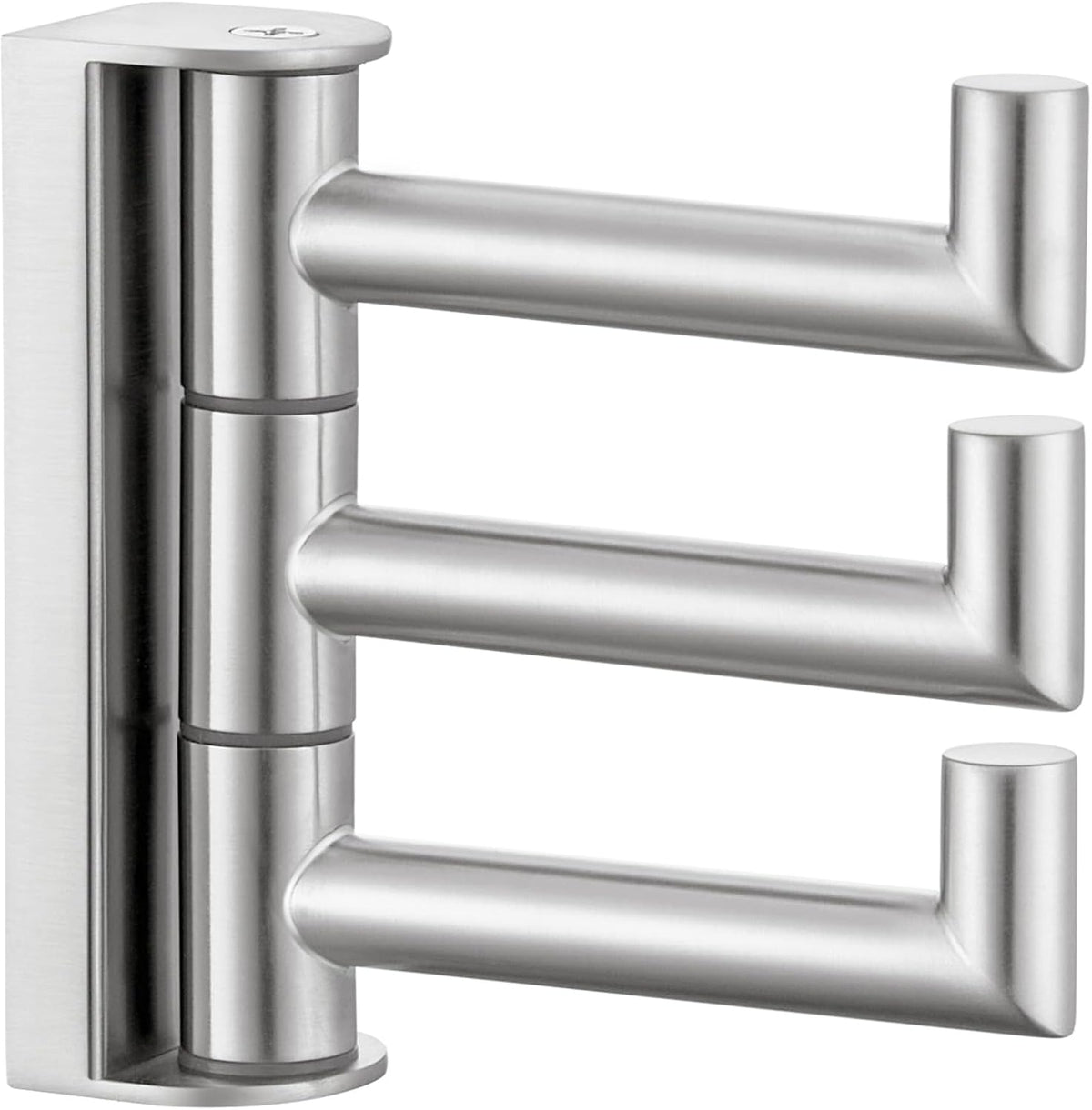 Angle Simple Swivel Towel Hook 3 Arms, SUS 304 Stainless Steel Foldable Robe Towel Hook for