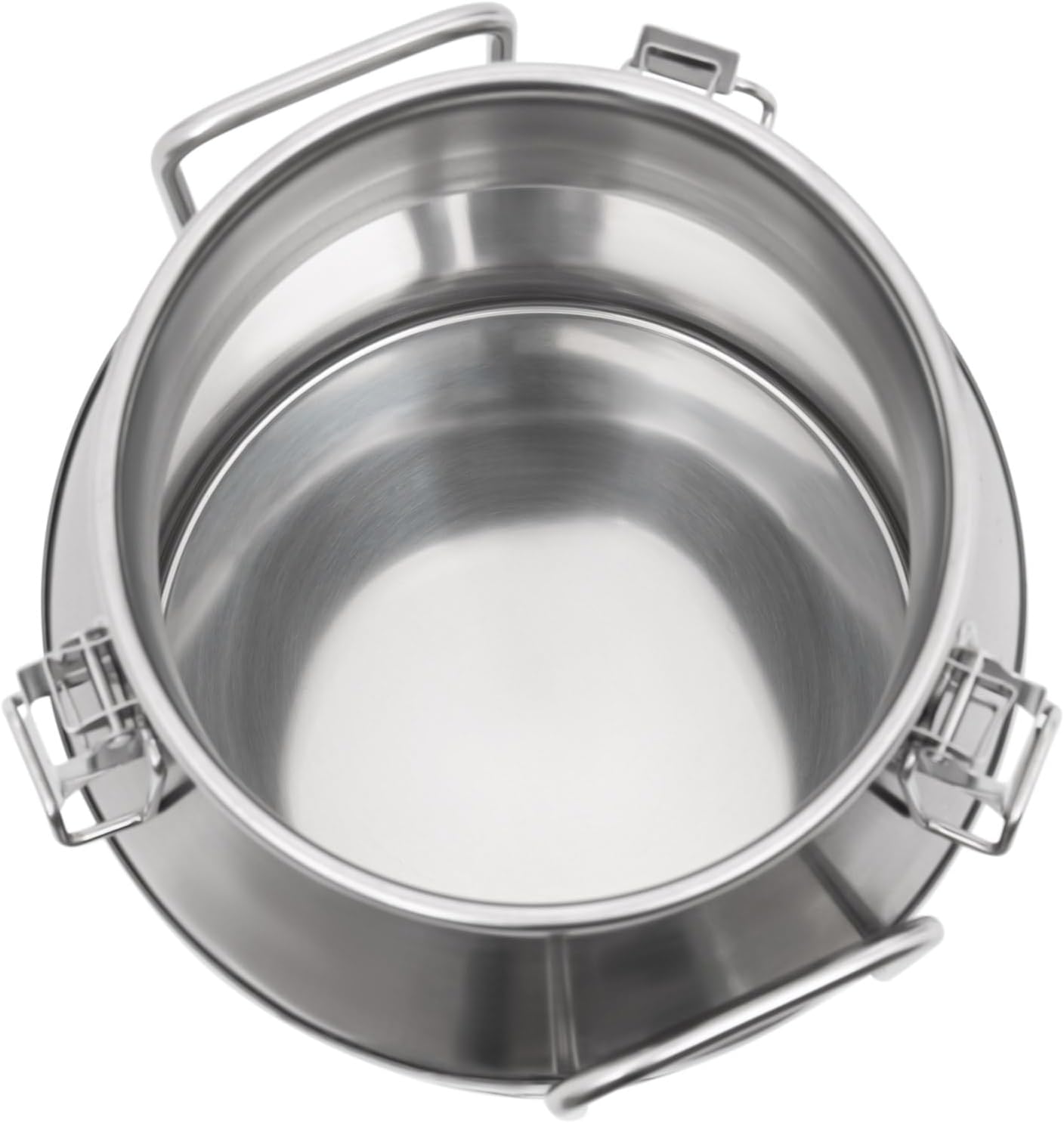 201 Food-Grade Stainless Steel Ice Bucket with Lid, 10L/2.64Gal Good Sealing Storage Canister Milk
