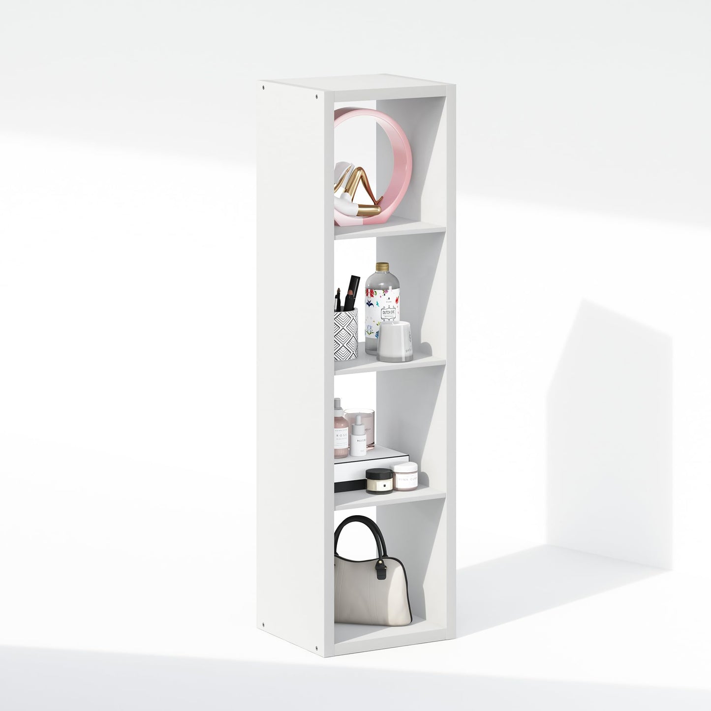 Furinno Cubic Extra Thick 4-Cube Closet Organizers and Storage, White