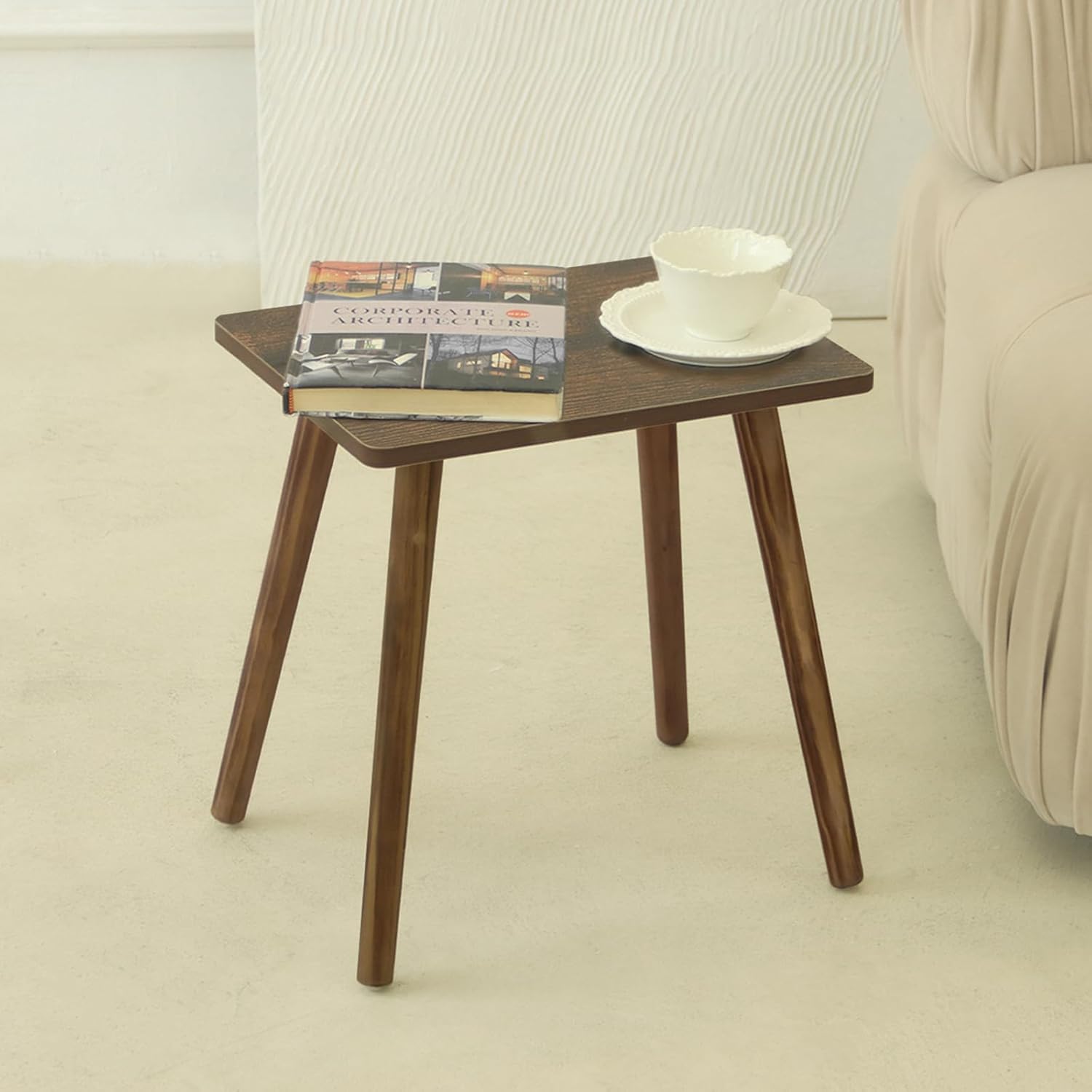 AWASEN Side Table, Small Wood End Table Living Room, Mini Bed Side Table Modern Accent Nightstand