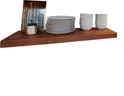 Joel's Antiques 42 Inch Wooden Floating Shelves for Wall - 42x12x2 in - Made of Natural Wood - Long