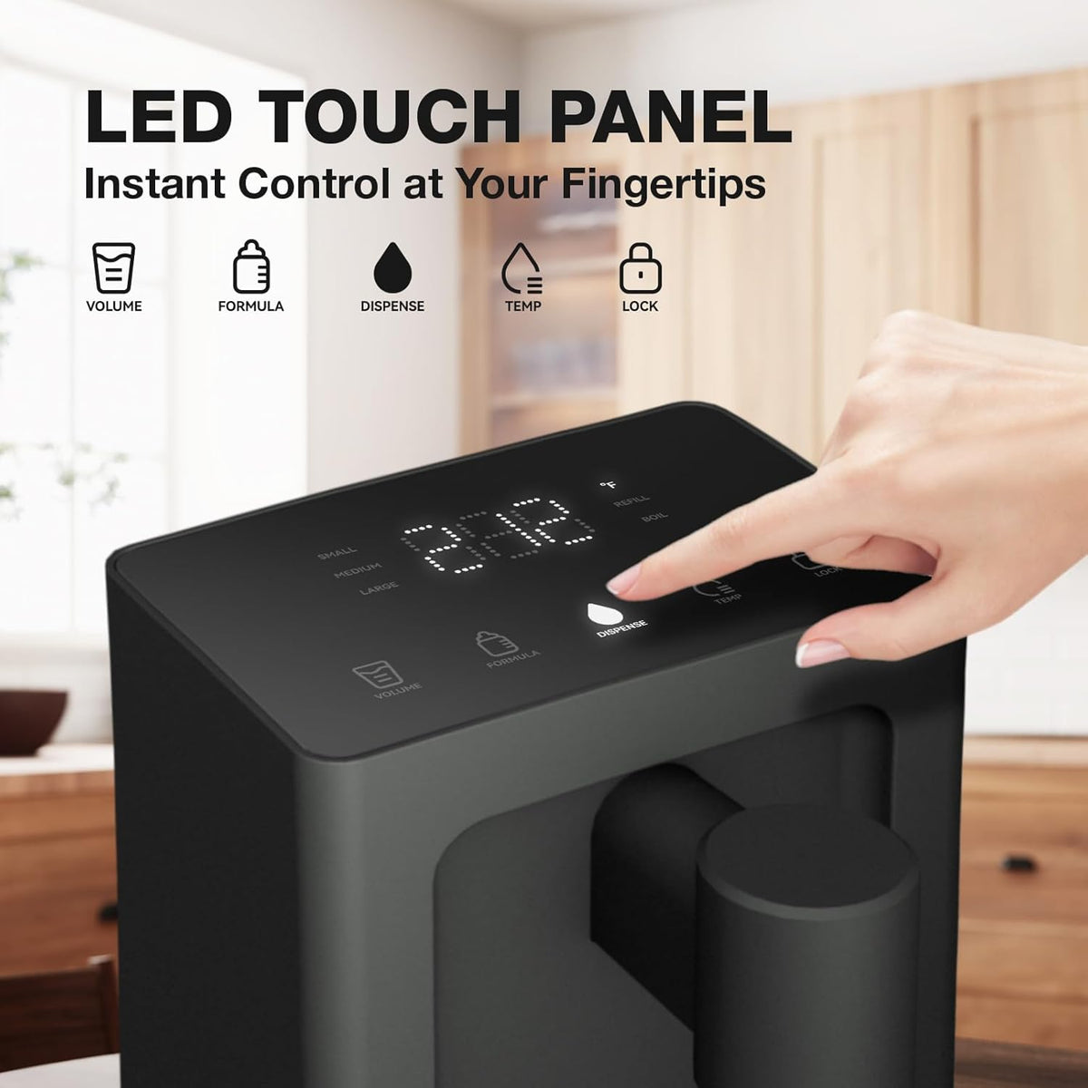 AIRHOP Instant Hot Water Dispenser, Quick Heating Countertop Water Dispenser with Child Locks