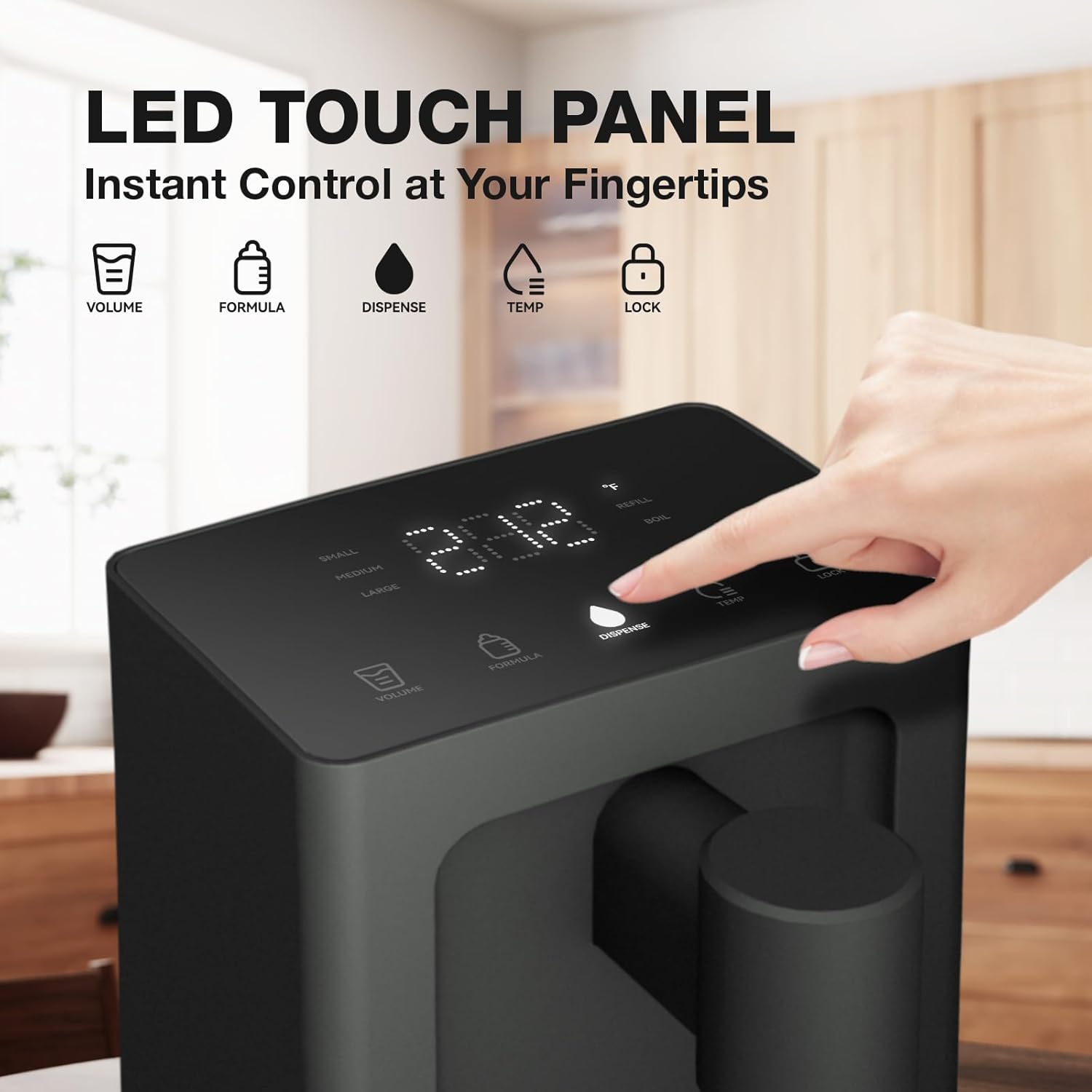 AIRHOP Instant Hot Water Dispenser, Quick Heating Countertop Water Dispenser with Child Locks
