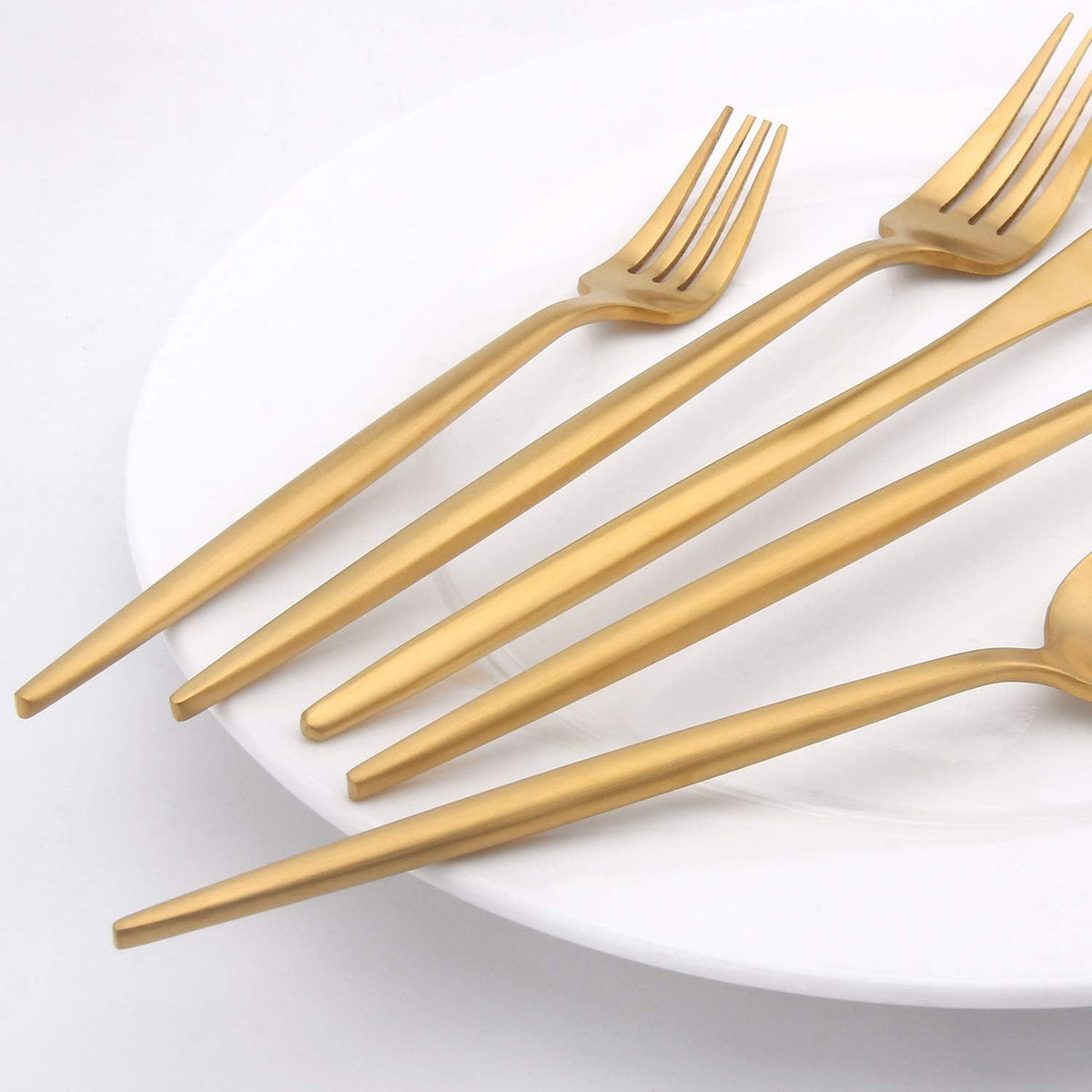 Matte Gold Silverware Set, Vanys 20 Piece Stainless Steel Cutlery Flatware Set, Kitchen Utensil