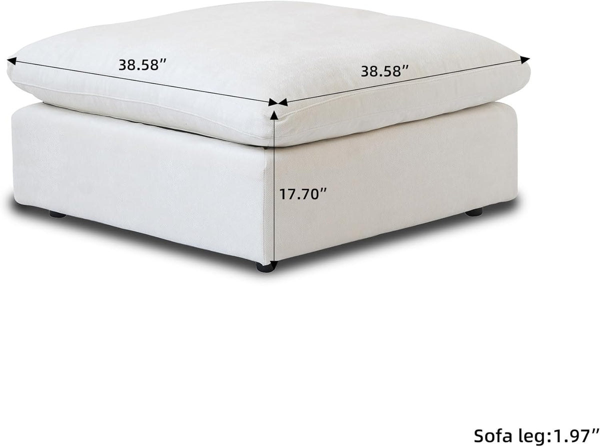 JACH U Shaped Sectional Couches, Cloud Sectional Couch with Deep Seat, 119" Down Filled Modular