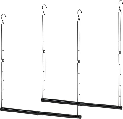 STORAGE MANIAC Hanging Closet Rod, Adjustable Width and Height Closet Hanging Organizer