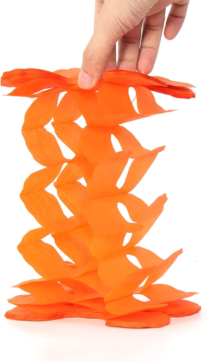 Black-White Orange halloween Party-Decorations Streamers-Garland - 12pcs 4-Leaf Clover Paper
