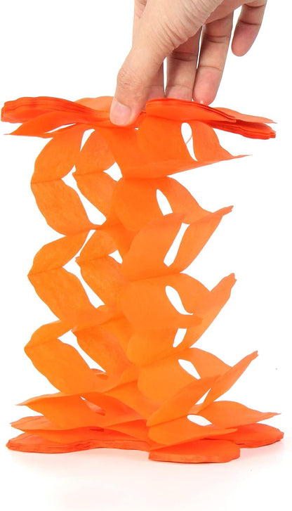 Black-White Orange halloween Party-Decorations Streamers-Garland - 12pcs 4-Leaf Clover Paper
