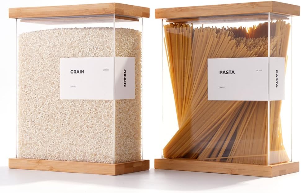 Bamboo Food Dispenser | Kitchen Organizers and Storage | Airtight Pantry Organizers and Storage