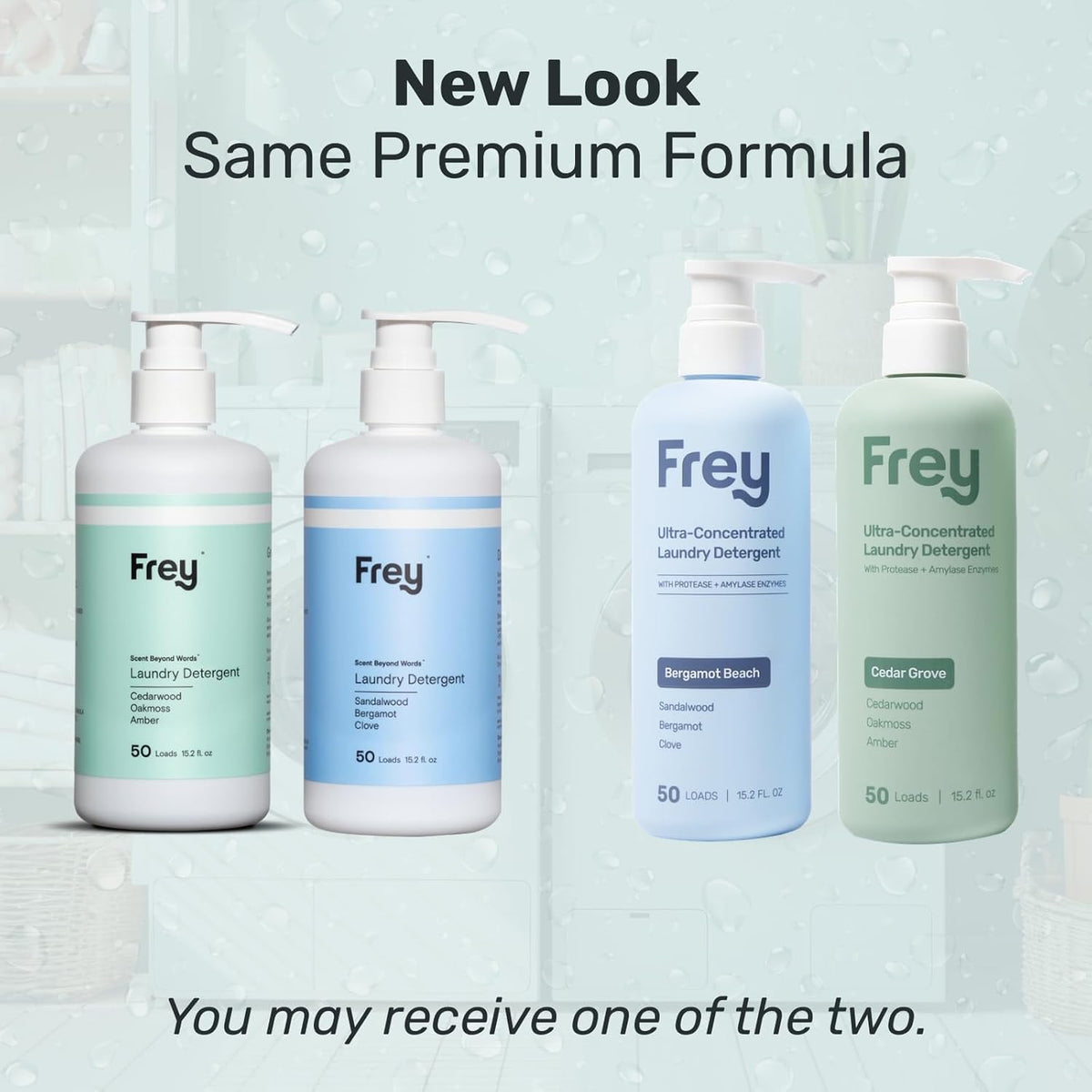 FREY Concentrated Liquid Laundry Detergent | Formulated for Sensitive Skin & HE Washers | Removes