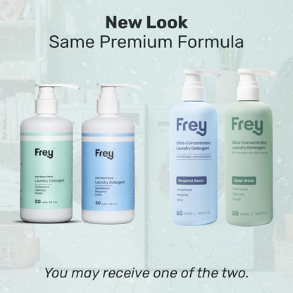 FREY Concentrated Liquid Laundry Detergent | Formulated for Sensitive Skin & HE Washers | Removes