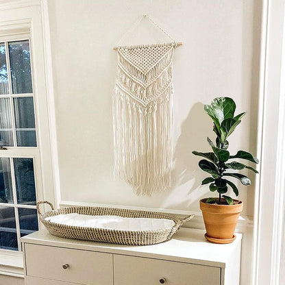 Mkono Macrame Wall Hanging Art Woven Boho Home Décor, Geometric Beautiful Yarn Tapestry Wall Decor