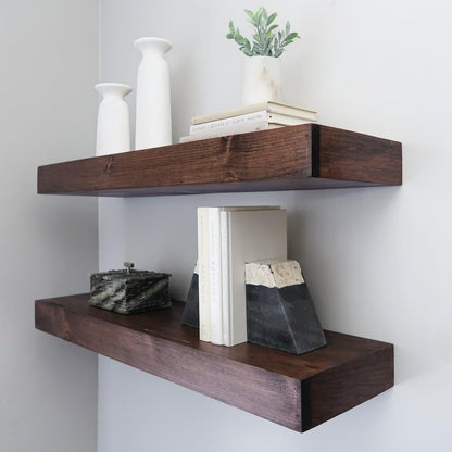 Modern Floating Shelves 3 Inches Thick for Wall, Wide Shelves for Kitchen, Living Room, Bedroom