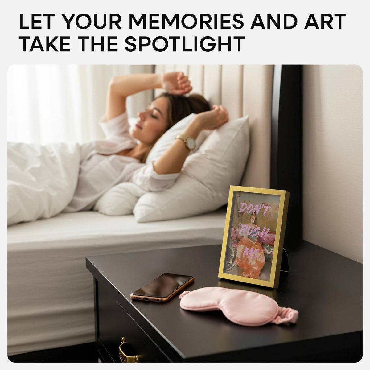 Homeforia 4x6 Picture Frame Gold, High End Metal 4 x 6 Gold Frames with Mat 3 x 5 for Print, 4by6