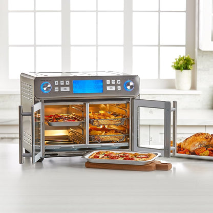 Emeril Lagasse Dual Zone 360 Air Fryer Oven Combo with French Door, 25 QT Extra Large, Cook Two