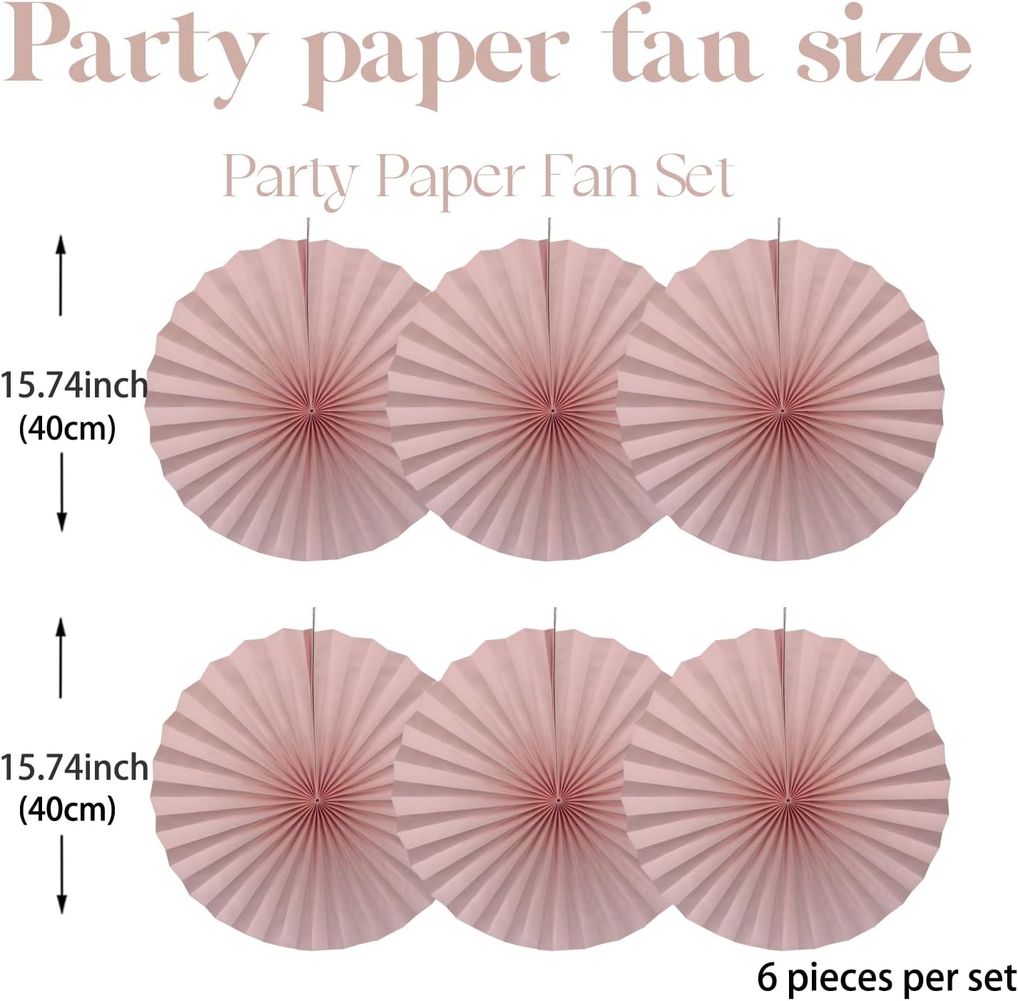 Pink Birthday Decorations,DIY Pink Paper Fans Hanging Decoration ,Party Supplies Party Fans 16in