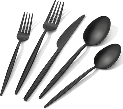 KINGSTONE Silverware Set, 20-Piece Flatware Set Cutlery Set Premium 18/10 Stainless Steel