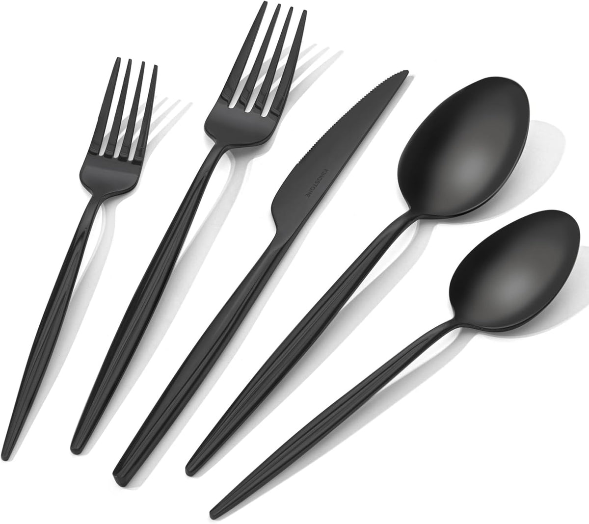 KINGSTONE Silverware Set, 40-Piece Flatware Set Cutlery Set Premium 18/10 Stainless Steel