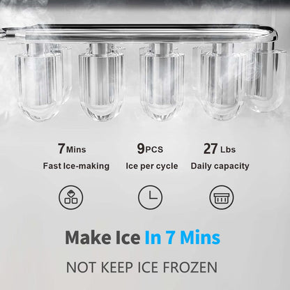 Hot and Cold Water Dispenser with Ice Maker for 5 Gallon Bottle Water Cooler Dispenser Built-in Ice