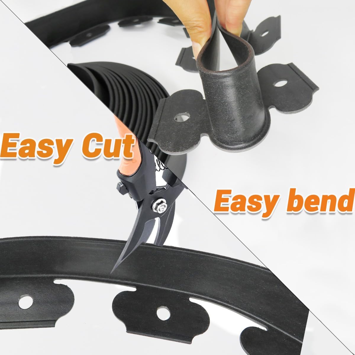 Landscape Edging Border, Plastic Edging for Landscaping, Garden Edging Border,Lawn Edging no
