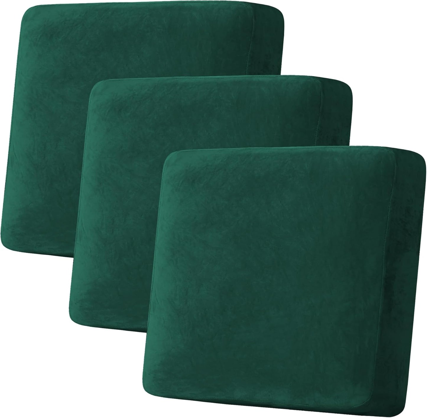 H.VERSAILTEX Velvet Stretch Couch Cushion Cover Plush Cushion Slipcover Cushion Furniture Protector