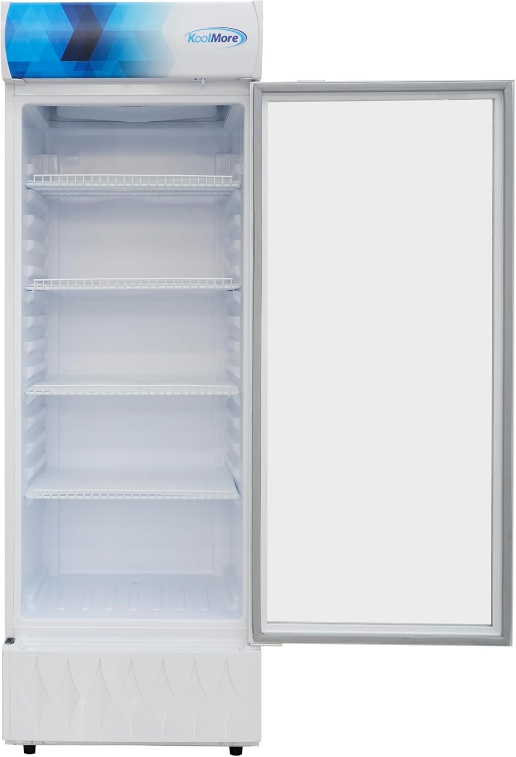 KoolMore KM-MDR-1GD-12CWH 24 in. One-Door Commercial Merchandiser Refrigerator in White,12 cu. ft.