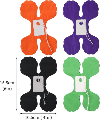 Black-Purple Orange Green Halloween Party-Decorations - 157Ft Four-Leaf Clover Streamers Garland