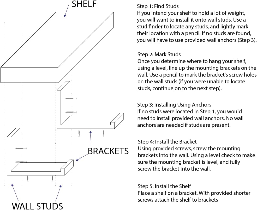 Rustic Shelves with J-Brackets Set of 2, Industrial Shelf, Kitchen Shelves, Solid Wood, Decorative
