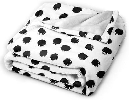 HGOD DESIGNS Polka DotsBlanket, Super Soft Brush Strokes Dots Throw Blanket 50"x60" Blanket for Bed