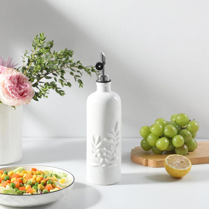 Sweejar 18 Oz Oil Dispenser for Kitchen with Gravity Spout, Ceramic Olive Oil Dispenser Bottle