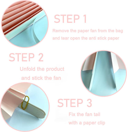 Pink Birthday Decorations,DIY Pink Paper Fans Hanging Decoration ,Party Supplies Party Fans 8in