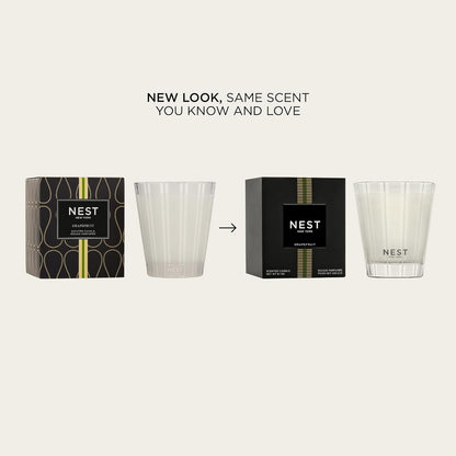 NEST New York Scented Classic Candle, Grapefruit - 8.1 oz - Up to 60-Hour Burn Time - Reusable