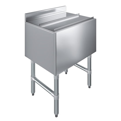 AmGood 18.5 in. x 24 in. Underbar Ice Bin with Sliding Lid | NSF | Stainless Steel Ice Chest with