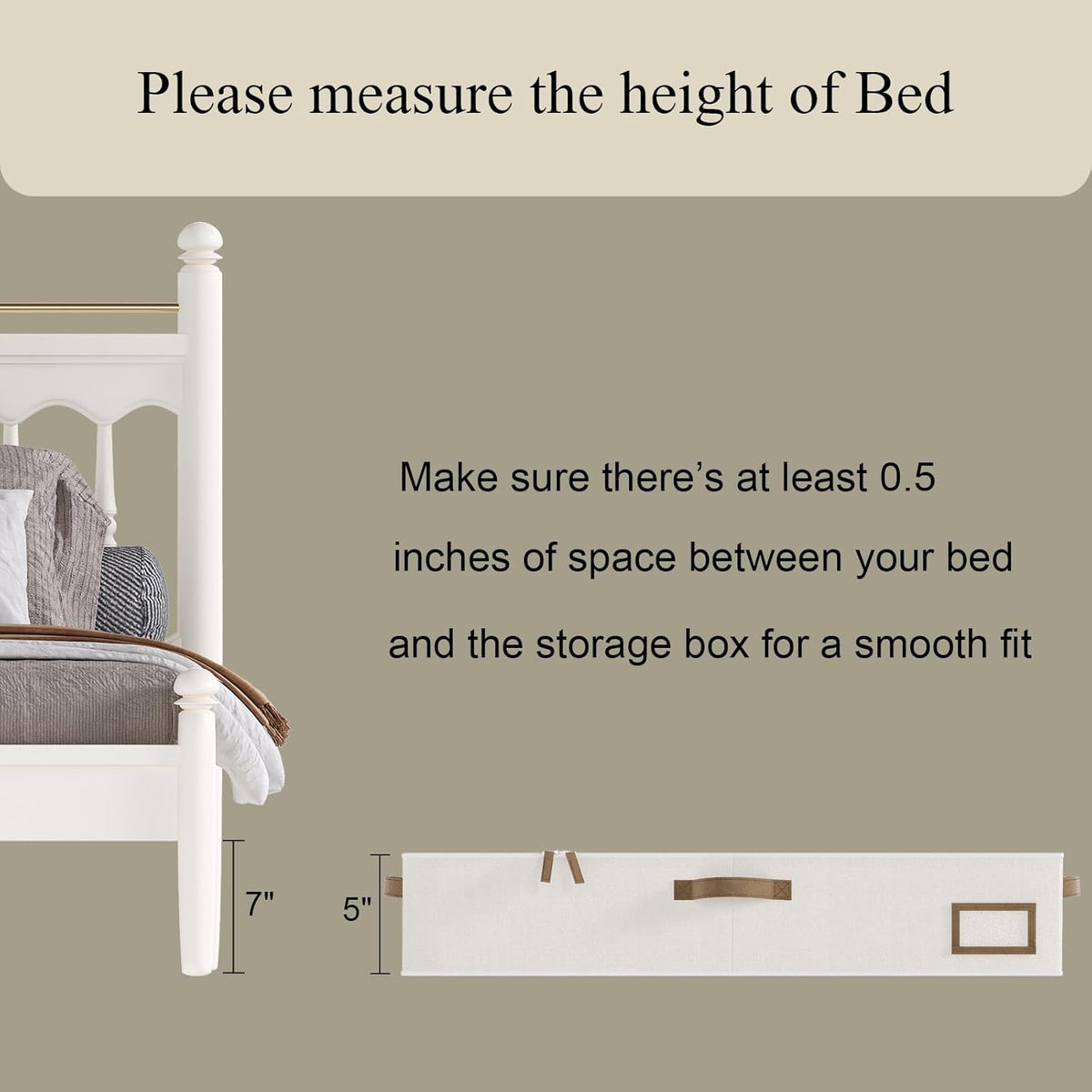 Under Bed Storage Containers, 2-Pack Underbed Storage Box, Collapsible Clothes Storage Bins with
