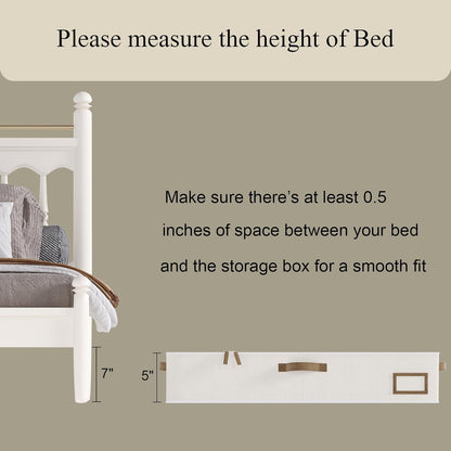 Under Bed Storage Containers, 2-Pack Underbed Storage Box, Collapsible Clothes Storage Bins with